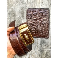 Genuine crocodile leather handbag
