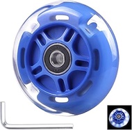 1-Pack 80mm Light Up Scooter Wheel Rear White Led Flashing Replacement Wheel for 3-Wheeled Kid Scoot