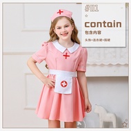 Halloween Childrens Clothing Pink Nurse Uniform Doctor Nurse Clothing Girls Performance Wear Cosplay