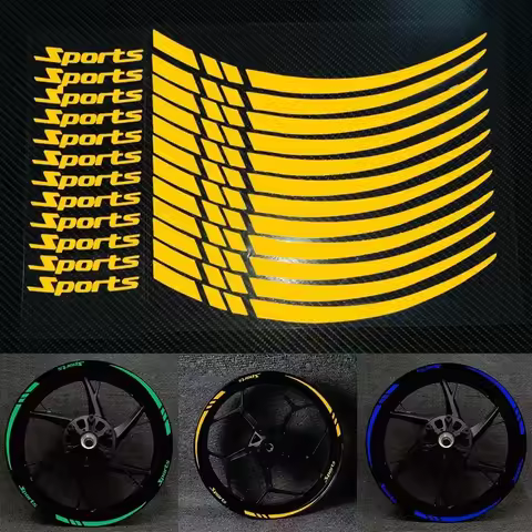 Motorcycle Wheel Rim Stripe Wheel Decal Tape Sticker 18-21 Inch Sport Wheel Decals Road Bike Reflect