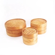 Please Order] KLAKAT DIMSUM BAMBOO M & S - Dimsum Steamer/ Bamboo Plate Dimsum Container