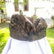 Balinese Udeng with thick premium lasem batik cover Tanjak Melayu Dewasa