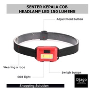 TOKO DJAGO Senter Kepala LED COB Waterproof 150 Lumens