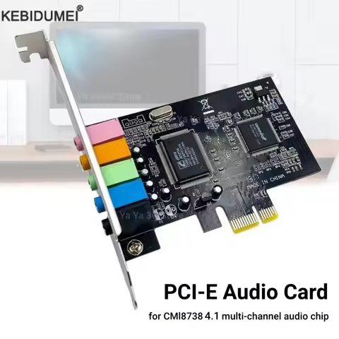 PCI-E 4.1 Sound Card Computer PCIE 4.1 Channel PCIe Audio 6 Channels 3D Games Music Digital Sound Ca