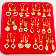 926 SILVER ADULT HOOK EARRINGS WITH GOLD PLATED