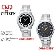 Q&Q Japan by Citizen Men's Stainless Steel Arabic Dial Watch C08A - Silver