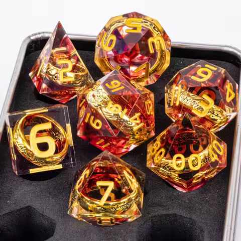 Ring Resin D&D Dice Include One Rings Dice Set, Lord of Dice Polyhedral Dice Set, The Ring Dice, D&D