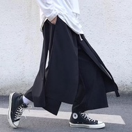 Japanese Style Casual Pants Skirt Pants Retro Loose Wide-Leg Cargo Pants Yamamoto Niche Design Black
