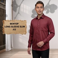 Bentop Long Sleeve Slim Fit Shirt Baju Kemeja