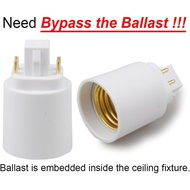 E-Simpo [Need Bypass Ballast] GX24Q-3 to E26/E27 CFL Bulb Socket Adapter 6pcs 4-Pin GX24Q G24Q to St