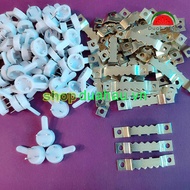 Combo 50 3-legged nails + 50 Golden Serrated Hangers
