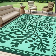Anidaroel 8x10 Outdoor Rug for Patios Clearance, Waterproof Camping Rug for Outside RV, Reversible P
