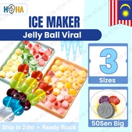 【50sen Big Ball】Creative Make Mold Ice Cube Tray Ice Ball Maker Round Shape Jelly Ball Colorful Bekas Acuan Ais Bekas冰块模