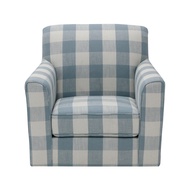 SB Design Square LAURA ASHLEY อาร์มแชร์ผ้า รุ่น Haela สีฟ้า (84x91x88 ซม.)