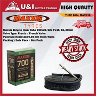 READY STOCK MAXXIS TUBE 700c 700 x 18/25 700x18/25 48mm 60mm 80mm Road / track / fixie