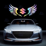 Suzuki Laser Reflective Sticker Car Logo Vinyl Stickers Waterproof Auto Body Decals For Suzuki Vitar