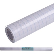 LParkin Clear Self Adhesive Book Cover, 17.7in x 9.8ft, 0.07 mm Plastic Cover for Books and Document