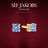 SIF JAKOBS Luxury Fashion Earrings SIF JAKOBS Earrings Princess Round SJ-E3MMRD-BLN(YG)