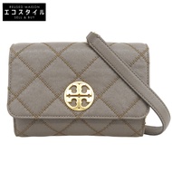 Tory Burch Willa 鏈條錢包單肩包，女士，灰褐色 [二手]
