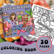 Comfortable Coloring Books For Girls, For Home Relaxation Moments, Spiral Binding: 20 Pages (100g Pa