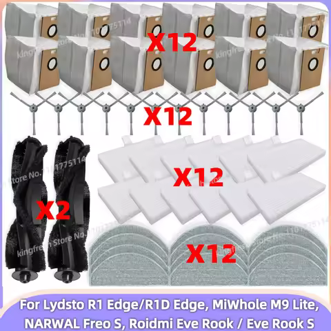 Fit For Lydsto R1 Edge/R1D Edge, MiWhole M9 Lite, NARWAL Freo S, Roidmi Eve Rook/Rook S Parts Brush 