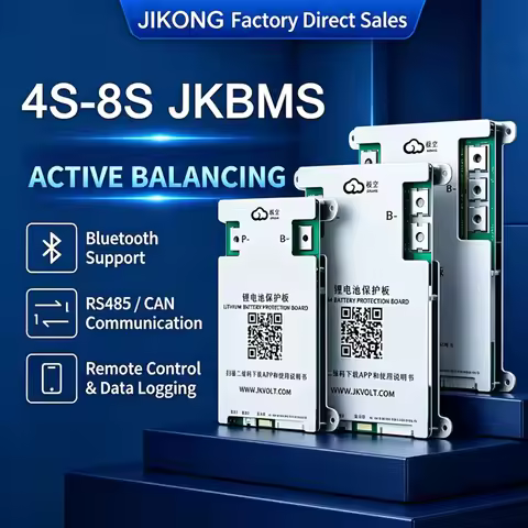 JK BMS 8S 24V Active Balance 1A-2A JIKONG Smart BMS RS485 CAN App BT 100A 200A 300A Lifepo4 Li-Ion L