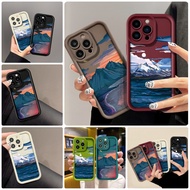 For infinix Hot  20i 20 Play 30i 40i 30 40i/Smart 5 6 HD Ins oil painting romantic painting mountains and sea soft TPU mobile phone case