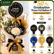 50 Pcs (Size 5 Inch) Belon Graduasi Convocation / Foil Balloon Convocation Graduation 5 Inches