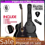 guitar ❤BLW Standard Orchestra SO400EQ 40 inch Semi Acoustic Electric Guitar with Bag, Cable Gitar Elektrik Akustik☆