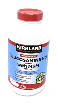 Kirkland Signature Glucosamine with MSM, 375 Tablets (3 Pack)