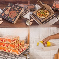 Customized 10 Inch Pizza Packaging Box Disposable 12 Inch Pizza Takeaway Box Direct Sale Corrugated