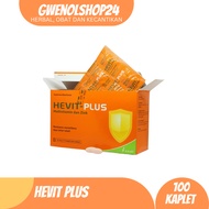 Hevit-Plus Box 100 Caplets Kalbe | Multivitamin C 500 Mg, B1, B6, B12, E and Zinc / Helps Maintain B