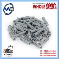 PVC Wall Plug E5 / E6 / E8 1000pcs+-