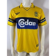 Retro short-sleeved Brøndby football jersey from the 99-00 season, yellow home jersey of Brøndby IF 