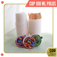 JUAL CUP ICE CREAM LUCU - CUP KERTAS BESAR - PRODUSEN CUP ES KRIM (CUP 100 ML POLOS) MURAH