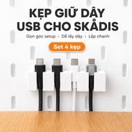 USB Cord Holder for IKEA SKÅDIS - Type-C Charging Cord Holder, Micro USB Compact Setup Corner