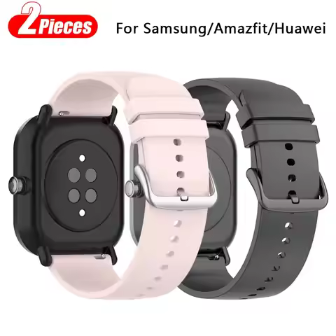 20mm Watch Strap for Amazfit GTS 4/2 Silicone Strap For Samsung Galaxy Watch 5/4 Strap Watchband for