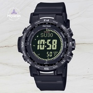 Casio Protrek PRW-35Y-1BJF Jam Tangan Sukan Lelaki Kuarza-Elektrik Gelombang Resin Tali Kaca Bertetu