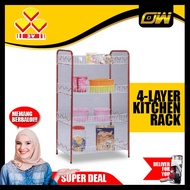 4-Layer Kitchen Rack/Plate Rack/Bowl Rack/Cup Rack/Cutlery Rack/Plate Rack/Metal Rack/Kitchen Rack/S