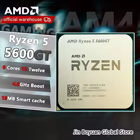 New AMD Ryzen 5 5600GT R5 5600GT 3.6GHz Six-Core Twelve-Thread 65W CPU L3=16M 100-000001488 Socket A