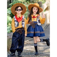 Squid Game & Toy Story Woody Cowboy Costumes - Kids Halloween Outfit