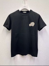 Moncler Logo Patch T-Shirt for Men in Black - 8C00025-8390Y-999 ( Size S/M/L/XL )