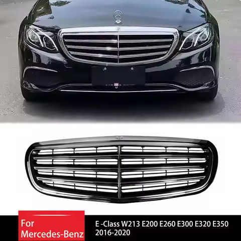 For Mercedes-Benz E -Class W213 E200 E260 E300 E320 E350 2016-2020 Front Bumper Grille Air Intake Gr