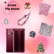 Samsung G1650 GSM smartphone flip button Android elderly phone with bead bracelet pendant accessorie