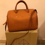 authentic Furla brown travel handbag