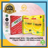 IK Yellow A4 Paper 70gsm / IK Yellow A4 Paper 80gsm  / IK Eco Paper 70gsm / A4 Paper / Kertas A4 (50