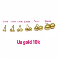 [Tyaa]Us gold 10k balls earring