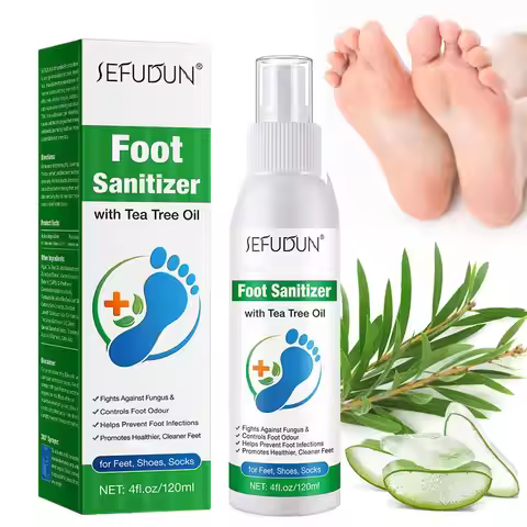 120ML Tea Tree Oil Foot Deodorant, Tea Tree Oil Foot Care Spray, Fast Antiperspirant, Removes Foot O