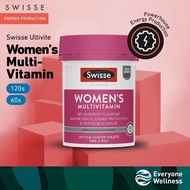Swisse Women/Men's Ultivite Multivitamin 60/120 Tablets [Energy | Stamina & Vitality], 50 to 60 year