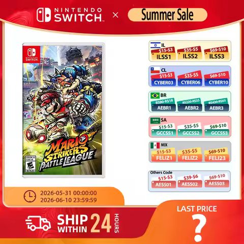Nintendo Switch- Mario Strikers Battle League - Support TV Tabletop Handheld Official Original for S